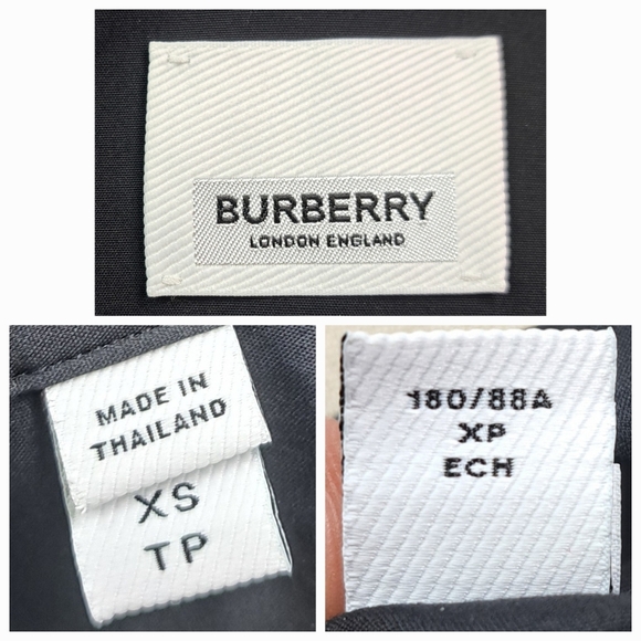 Burberry Men's Black Button Down Shirt TB Monogram Silver Buttons Size XS - Picture 3 of 16